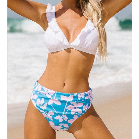 Ruffle front high waisted bikini - Picture 4 of 6